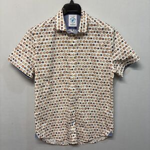A Fish Named Fred Men Short Sleeve Button Shirt Size USA Medium C006 -27